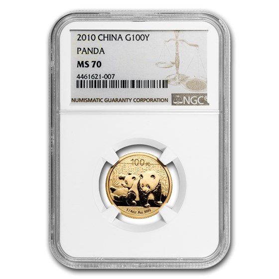 2010 China 1/4 oz Gold Panda MS-70 NGC 2010 China 1/4 oz Gold Panda MS-70 NGC